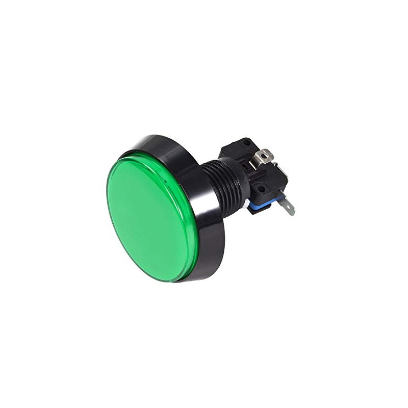 sourcing map Game Push Button 60mm Round 12V LED Illuminated