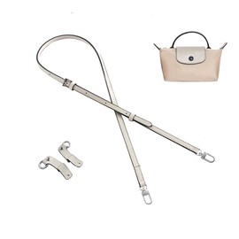 Gastinsave Handbag Straps Replacement Leather Handbag Crossbody Shoulder Strap Adjustable for Longchamp Bag Women, White splinter tape, Classic