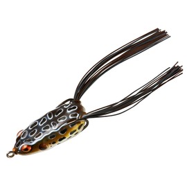 BOOYAH Pad Crasher Jr Topwater Bass Fishing Hollow Body Frog Lure with Weedless Hooks, Cricket Frog