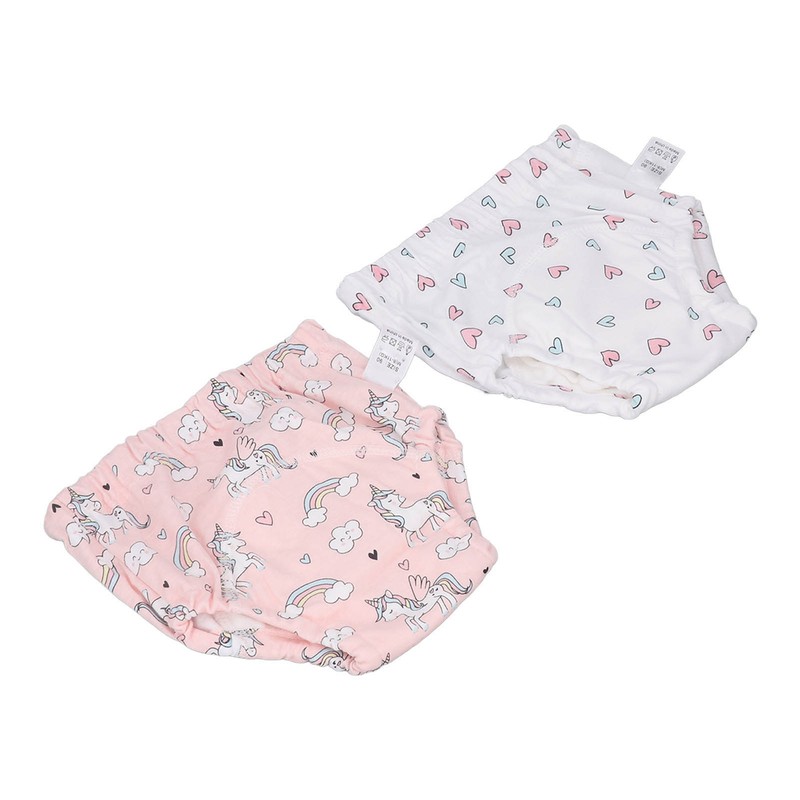2 Pcs Toddler Training Pant Cotton Strong Absorbent Washable Reusable