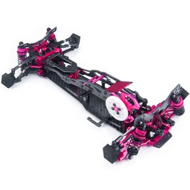 MORLORDY Alloy Metal & Carbon Fiber RC Car Chassis Frame Kit for 3Racing Sakura D5 MR 1/10 RC Flat Road Drift Car Upgrade Part