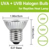 YEGRUEB UVB UVA Reptile Light Bulb 25W Bulb for Reptiles