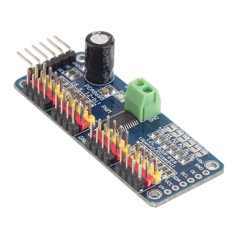 Hailege 2pcs PCA9685 16 Channel IIC I2C 12-Bit PWM Servo