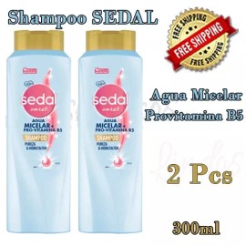 Sedal Care+ Shampoo Agua Micelar+ Pro-Vitamina B5, 300ml     2 Pcs