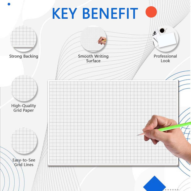 Graph Paper Pad - 30 Sheets/60 Pages, 24" x 36"