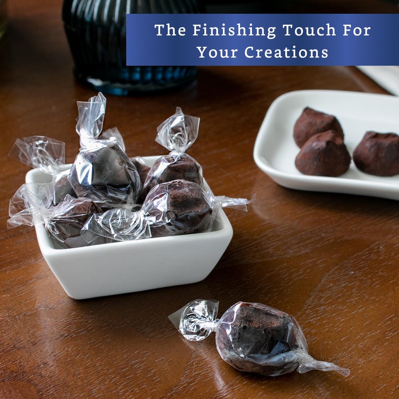 FIESTA WRAPS Clear Candy Wrappers for Caramels (600 Pcs 2.5