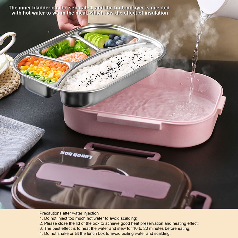 Stainless Steel Lunch Box Office Worker Student Children's Canteen Compartment