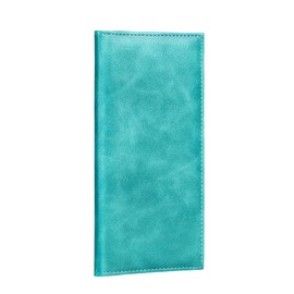 LLi Cufite Leather Checkbook Cover for Top & Side Tear Registers Duplicate Checks with Plastic Insert Flap Card Holder Pen Hoop Slim Wallet for Men Women