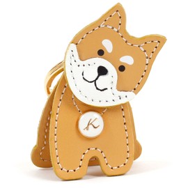 Kitamura NH0861 Women's Shiba Inu Key Chain, Can Stand or Move Face, Camel/White, Brown, 61901 One Size, Camel/White [Brown] 61901