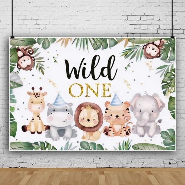 Wild One Backdrop Vinyl Wild Animal Tropical Jungle Backdrop Safari