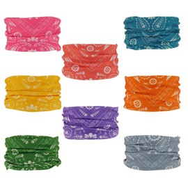 SMEHCF 8 Multipurpose Bandanas for Men and Women, black