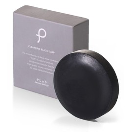 PLuS Clear Fine Black Soap, Solid Type, 3.2 oz (90 g), Charcoal, Face Cleansing Soap, Pore Care, Blackheads, Corner Plugs (Orange Scent) (Soap)