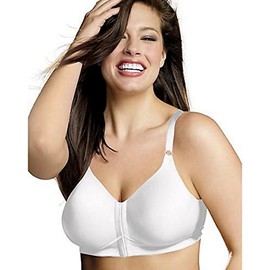Playtex Women's 18 Hour Sensationally Sleek Wirefree Front Close Full Coverage Bra 4930, White,40DD