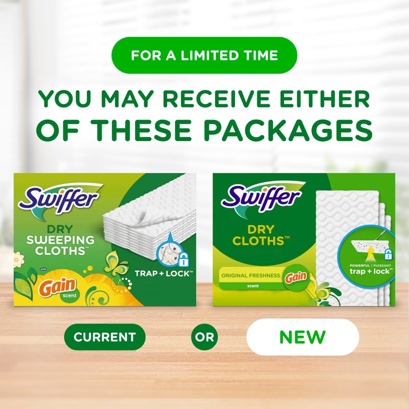Swiffer Sweeper Dry Sweeping Cloth Refills, Gain Original, 32 Count