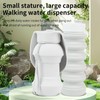 Portable Dog Water Bottle with Foldable Bowl, 550ml, White, Leak-Proof