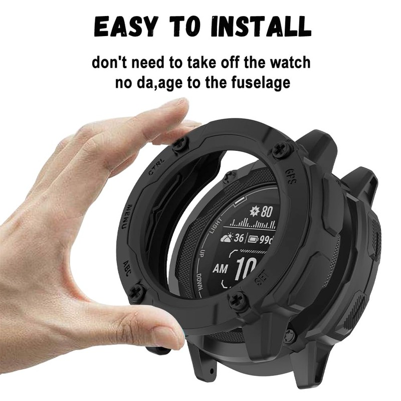 Niboow Case for Garmin instinct 2X, with Screen Protector, Flexible