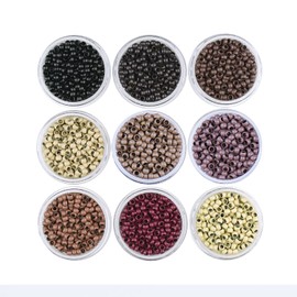 KOCONI Nano rings Nano beads Micro Rings Micro Beads Rings Micro Nano Beads Nano Ring (200Pcs Nano Ring, 3 Dark Brown)