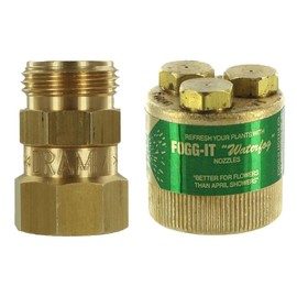 Fogg It 1/2 GPM Brass Misting Nozzle with Dramm Brass Garden Hose Swivel (Bundle, 2 Items)