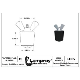 Lamprey Hardware #5 Winter Plug Expanding for 1 inch Tubes - LHP5 (1)