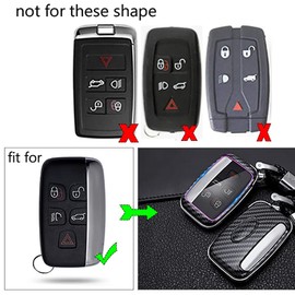 ontto - Carcasa para llave de coche con mando a distancia inteligente para Land Rover Range Rover para Jaguar, color negro