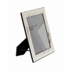 8x10-inch Two-Tone Satin Silver-Plated Photo Frame Stands/Hangs both ways (Landscape
