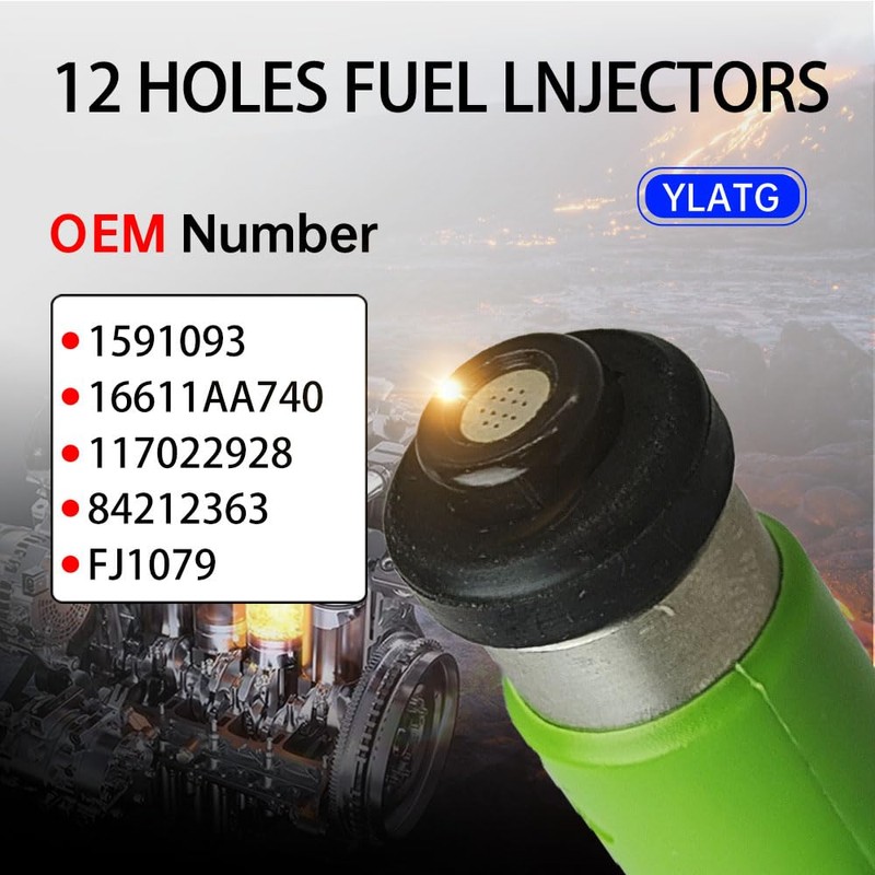 YLATG Fuel Injectors for Subaru Legacy 2010-2019,Tribeca 2008-2014,Outback 2010-2019,3.6L OEM#16611AA740（6Pcs）