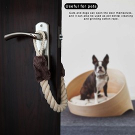 Selyse Door Cord Clamp Protection for Doors, Door Handle Stopper, Cotton Door Stopper for Children and Pets, Finger and Clamp Protection, 60 cm Safety Protection (Brown)