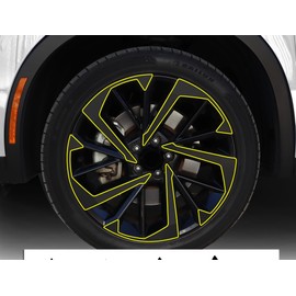 BOGAR TECH DESIGNS Rim Chrome Delete Overlay Compatible with Mitsubishi Outlander 2022-2024, Gloss Black