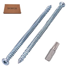 SKIR'CO (Pack of 10) Concrete Screws Galvanised 7.5 x 182mm Countersunk Masonry Screws Frame Fixing Screw