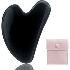 Cassa Facial Cassa Plate, Natural Cobblestone, Heart-shaped, Face Lift, Scalp, Acupoint Massage, Improves Edema/Wrinkles, Promotes Circulation, Full Body Use, Beauty Care Tool, Comes with a Beautiful