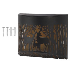 Outdoor Wall Light Solar Powered Wall Mounted Plastic and Iron LED Front Door Light for Patio Porch