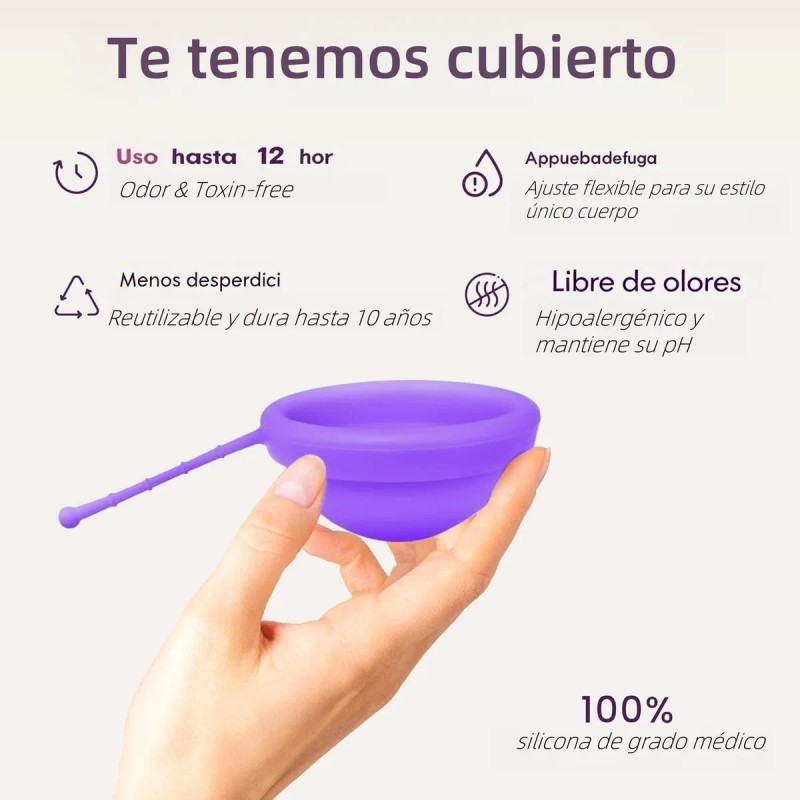 Discos Menstruales De Silicona Médica L Plus S 2pzs Con