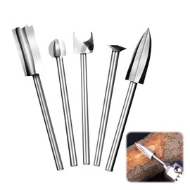 SIGANDG Milling Cutter Wood Set Compatible with Dremel 5 Pieces Various Carving Bits Wood Carving Tools with 1/8 Inch Shank for DIY, Woodworking, Carving, Engraving, Drilling