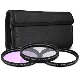 52mm 3PC Filter Kit CPL UV FLD for Canon EF 40mm f/2.8 STM Pancake Lens