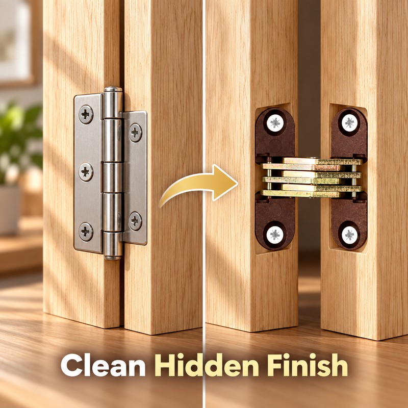 33x11mm Plastic Hidden Hinges Invisible Folding Cross Hinges for Furniture