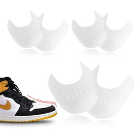 3 Pairs of Anti-Wrinkle Shoes Protection, Prevent Trainers Shoes from Wrinkle Recess, Against Shoe Bends, Toe Box Shields, Shoe Wrinkle Prevention for Men Size EU 40-46 - White -