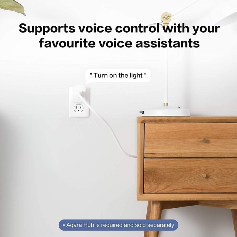 Aqara Zigbee Smart Plug with Energy Monitoring,Overload Protection,Scheduling and Voice