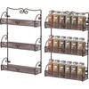 Deco Brothers 3 Tier Wall Mounted Spice Rack, 2 Pack,