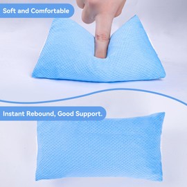 2PC Palm Protector Filled with PE Hose, Hand Contracture Cushions Made of Blue Breathable Fabric, Finger Grip with Elastic Band for Stroke Hand, Arthritis Parkinson Dementia