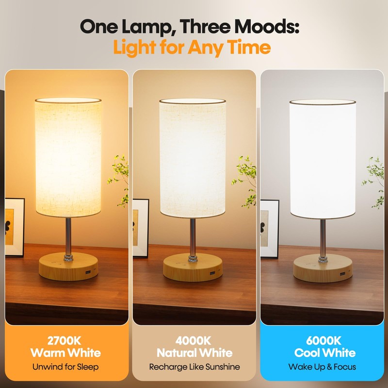NIORSUN Light Therapy Lamp,10000 Lux Sun Lamp with Remote,3 Color