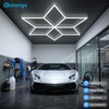 Gonengo Hexagon LED Garage Light - Hexagonal Snow Lights, 710W