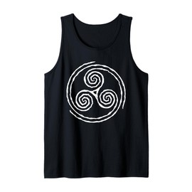 Triskelion or Triskele Celtic Symbol of Eternal Motion Tank Top