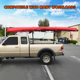 MaxxHaul 50934 Heavy Duty Ladder Rack (with 2 tiedowns), Black