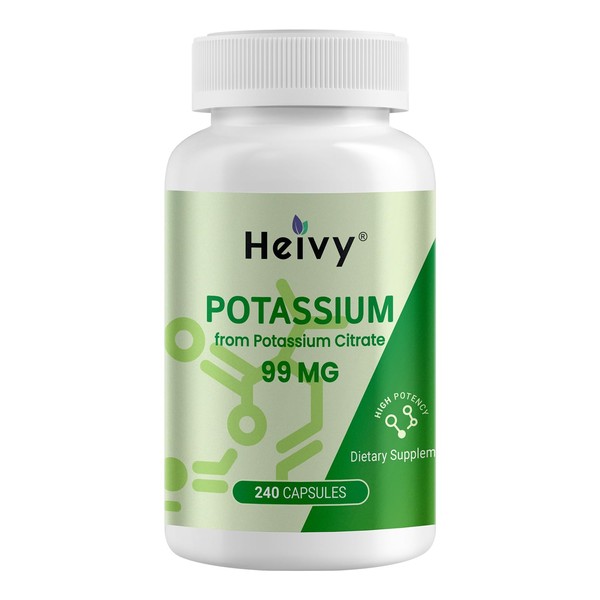 Heivy Heivy Potassium Citrate 99mg ?C 500 Capsules | Potassium