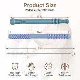 CLDY Baby Beißröhrchen, Beißspielzeug, kauspielzeug, Zahnungshilfe, Beißring aus Silikon BPA-frei, wundes Zahnfleisch zu stimulieren und zu massieren, ab 3 Monaten (6 Stück)