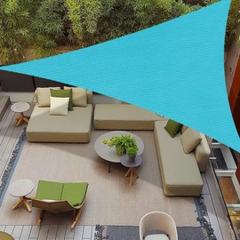 COOLBOYS 12'x12'x17' Sun Shade Sail Turquoise Blue Rectangle UV Block Outdoor Shade Canopy Sunshade for Patio Lawn Garden Carport Backyard Deck Pergola