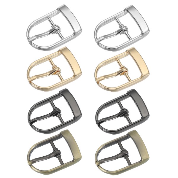 PATIKIL Single Prong Belt Buckle 0.8", 8 Pcs Metal Roller