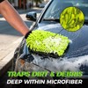 HOMEAN 3-Piece Car Wash Kit: 2 Scratch-Free Chenille Microfiber Wash