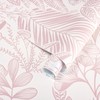 Hopepak Peel and Stick Wallpaper Pink Leaf Floral Wallpaper for
