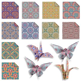 Origami Paper 6x6 Double Sided 50 Sheets 10 Colors origami kit Japanese Chiyo Square Craft Kits Easy Fold Arts Crafts DIY Handwork Bohemia